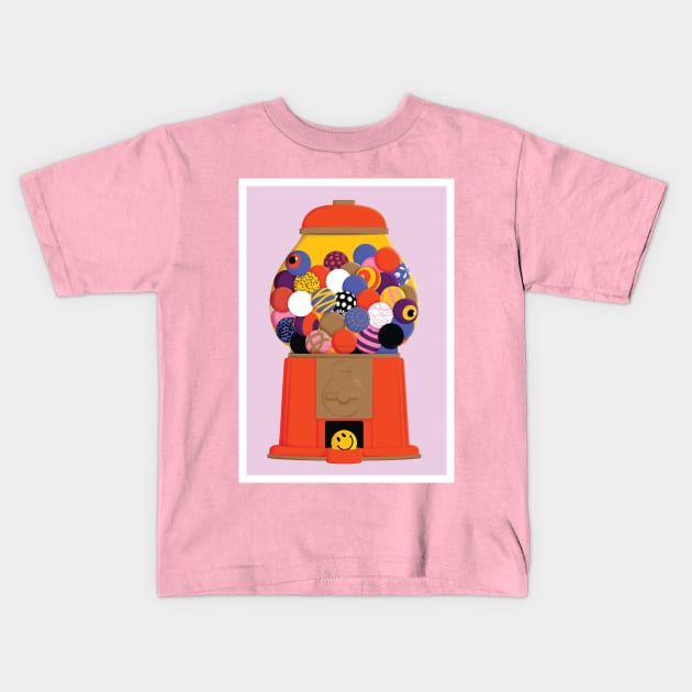 Gumball Illustration Kids T-Shirt by Honeynandal